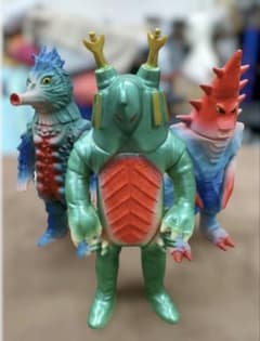 ブルマァクの怪獣シリーズ　ソフビ　ササヒラー　キングボックル　ミステラー 三種の神器 キングボックル ＋オマケ ブルマァク ソフビ 怪獣 ハワイ