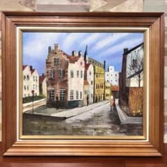 カラスの油絵◇1点物絵画◇アイヌ模様/パワーアート/真作/作者サイン