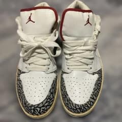 AIR JORDAN1 PHAT LOW ホワイト セメント US10.5 - メルカリ
