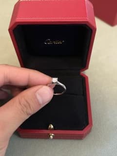Cartier ソリティアリング プラチナ