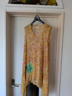 訳あり、TSUMORI CHISATO 花柄 ノースリーブ ロングトップスチュニ