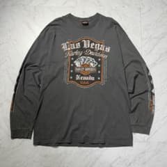 Harley-Davidson 袖ロゴ入り ロンT 古着 BIKER 3XL - メルカリ