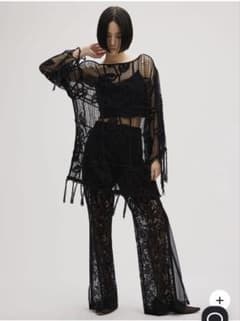 タグ付き MEDI LINGERIE LIKE LACE PANTS ブラックSのサムネイル