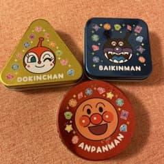 アンパンマン 缶 3個セット 中古品ベビーブック付録 カード欠品多