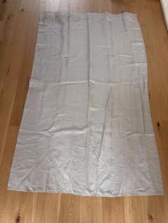 無印良品　麻平織ノンプリーツカーテン／ライトグレー（幅100×丈178cm）のサムネイル