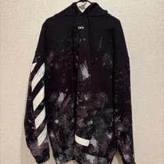 OFF-WHITE フーディ ブラック オーバーサイズデザイン - メルカリ