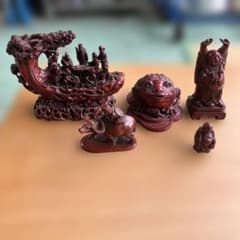 木彫り 置物 縁起物 彫刻 骨董　中国　まとめ　大仏 木彫り 置物 縁起物 彫刻 骨董 中国 まとめ 大仏 - メルカリ