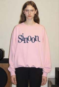 Sinoon トレーナー　スウェット　ピンク　ネイビー