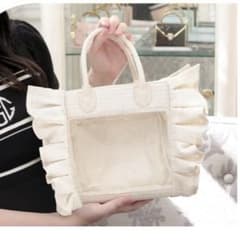 Riridear リリディ 推し活 ツイード 痛バ ぬいバッグ アイボリー