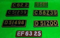 蒸気機関車 電気機関車 ミニナンバープレート 7枚セット 鉄道グッズ 国鉄グッズのサムネイル