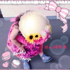 田m.様専用 花☆花麦わら帽子②のサムネイル