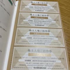 名鉄　株主優待　モンキーパーク等　入場招待券　4枚　2025 7.15までのサムネイル