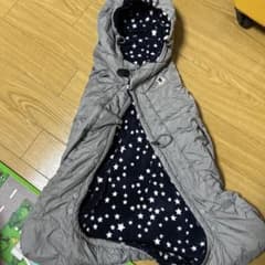 美品miki house グレー 星柄 おくるみのサムネイル