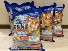【新品】エリエール キミおもい 猫砂 システムトイレ用 [大粒] 4L×4袋のサムネイル