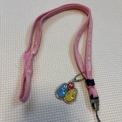 バーバパパ　キャラクター付きピンクストラップ