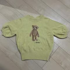 LILY BROWN クマ刺繍 半袖セーターのサムネイル