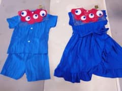 子供 ミャクミャクコーデ 姉弟 セット 付け襟(スタイ)つきのサムネイル