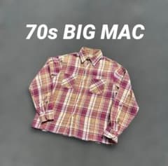 70s BIG MAC 長袖 チェックシャツ　ウールシャツのサムネイル