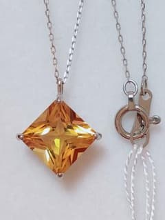 未使用品 pt950 天然シトリン pt850 ネックレス 未使用品 pt950 天然シトリン pt850 ネックレス - メルカリ