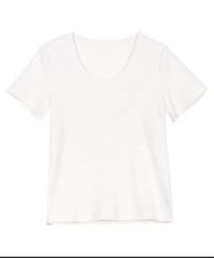 KOBE LETTUCE（神戸レタス）深Uネック細リブ半袖Tシャツ M 試着のみのサムネイル