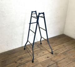 1448 ビンテージ　古い鉄の脚立　梯子　ハシゴ　飾り棚　ラック　工業系　レトロ 1802 ビンテージ 古い鉄の脚立 梯子 ハシゴ 工業系 飾り棚 ラック