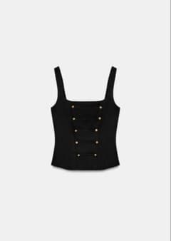 新品早い者勝ち　ZARA ボタン付バーレスク風トップス キャミ タンクトップのサムネイル