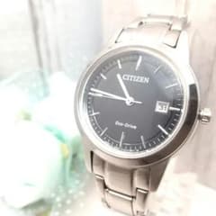 稼働品 シチズン デイト機能 ソーラー式 腕時計 エコドライブ レディース
