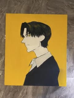 手描き 原画 男性人物画 アクリル画 インテリア アートのサムネイル