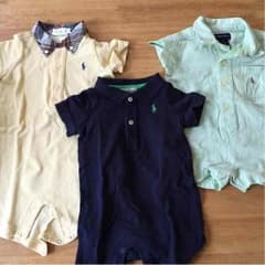 売上寄付 ラルフローレン ロンパース3枚のサムネイル