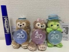 ダッフィー＆フレンズ 20周年カラフルハピネス ぬいぐるみキーチェーン