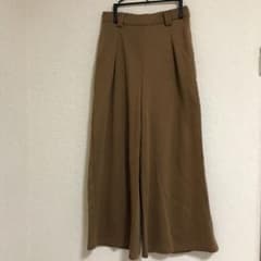 ワイドパンツ ガウチョパンツ キャラメルのサムネイル