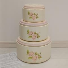imane イマン ダイアナローズ丸缶SML3点セット【美品】ガラス戸棚保管のサムネイル
