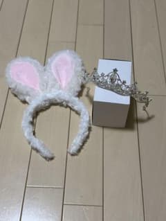 うさ耳カチューシャ ティアラ 2点セットのサムネイル
