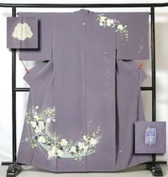 7627□ 本加賀友禅 奥田勝将 155cm 正絹訪問着 洋花文様 一つ紋 - メルカリ