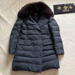 レア✨TATRAS タトラス ELSA エルサ ツイード ロング ファー付 2 