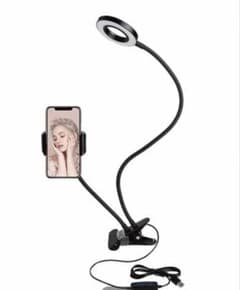 LED リングライト スマホスタンド USB 9cm 3種 11段階 360度のサムネイル