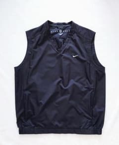 NIKE GOLFナイキ ゴルフ ベスト ジャケットｖネック ウェアー 黒 L メンズL ナイキゴルフVネックベスト ブラック ポリエステル 良品