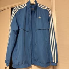adidas ナイロンジャケット ブルー