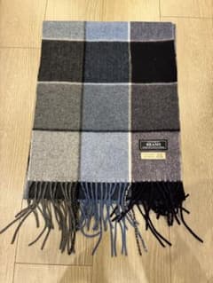人気商品最終値下げ！BEAMS カシミヤ100% チェック柄 マフラーのサムネイル