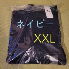 ユニクロ プレミアムラムケーブルハイネックセーター ネイビー XXLのサムネイル