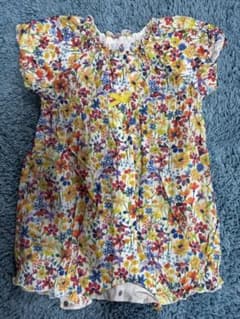 bebe 花柄ロンパース 70cmのサムネイル