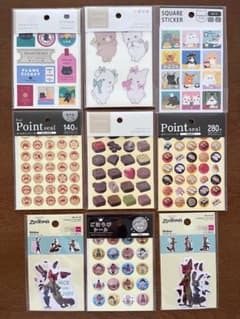 シール ステッカー ズートピア チョコ お寿司 猫 9枚セット