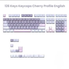 PBT　キーキャップ 126キー マカロンパープル US JISのサムネイル