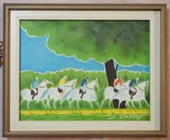 フランス油絵　セルジュ・ラシス F6 【風景】手描き　額付き フランス油絵 セルジュ・ラシス F6 【風景】手描き 額付き - メルカリ