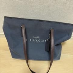 COACH コーチ トートバッグ デニム ブルー 舟型のサムネイル