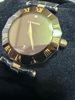 電池交換済】CENTURY センチュリー TIME GEM 腕時計 黒/金 - メルカリ