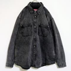 シュプリーム　デニムジャケット　黒　裏ボア　CPOシャツ　バックロゴ　L m12379920723_1.jpg?1763883535