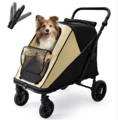 MILA&LOUIS 大型犬ペットカート 50kg対応 犬用バギー　多頭 MILA&LOUIS 大型犬ペットカート 50kg対応 犬用バギー 中型 小型犬