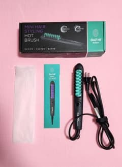 ヘアアイロン DAFNI MINI HAIR STYLING HOT BRUSH DAFNI（ダフニ） へアアイロン ミニ ブラシ型 時短 ヘアケア器具 簡単