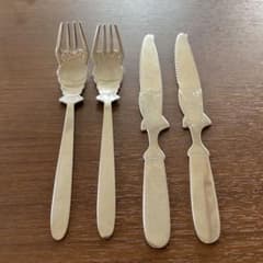 アンティーク　フィッシュナイフ&フォーク　2セット　難あり アンティーク フィッシュナイフ&フォーク 2セット 難あり